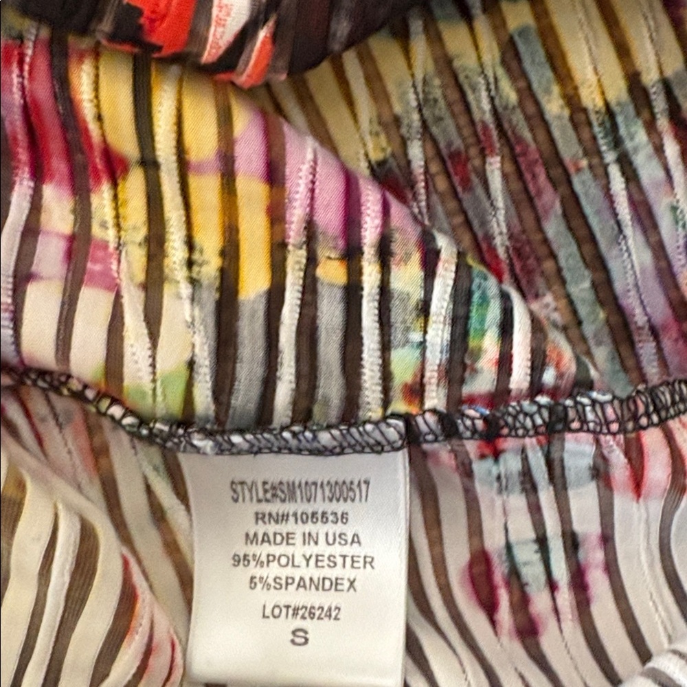 Colorful Abstract Open Front Cardigan - Picture 9 of 9